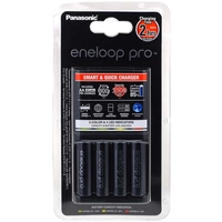 Ladegerät Panasonic eneloop BQ-CC16 inkl. 4 Stück AA eneloop Pro 2500mAh, 100-240V, NiMH Ladegerät Panasonic eneloop BQ-CC16 inkl. 4 Stück AA eneloop Pro 2500mAh, 100-240V, NiMH