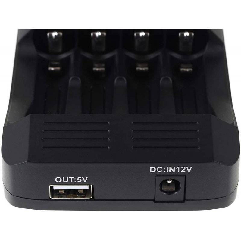 Powery Powery Ladegerät für NiCd NiMH AA Mignon und AAA Micro Akkus