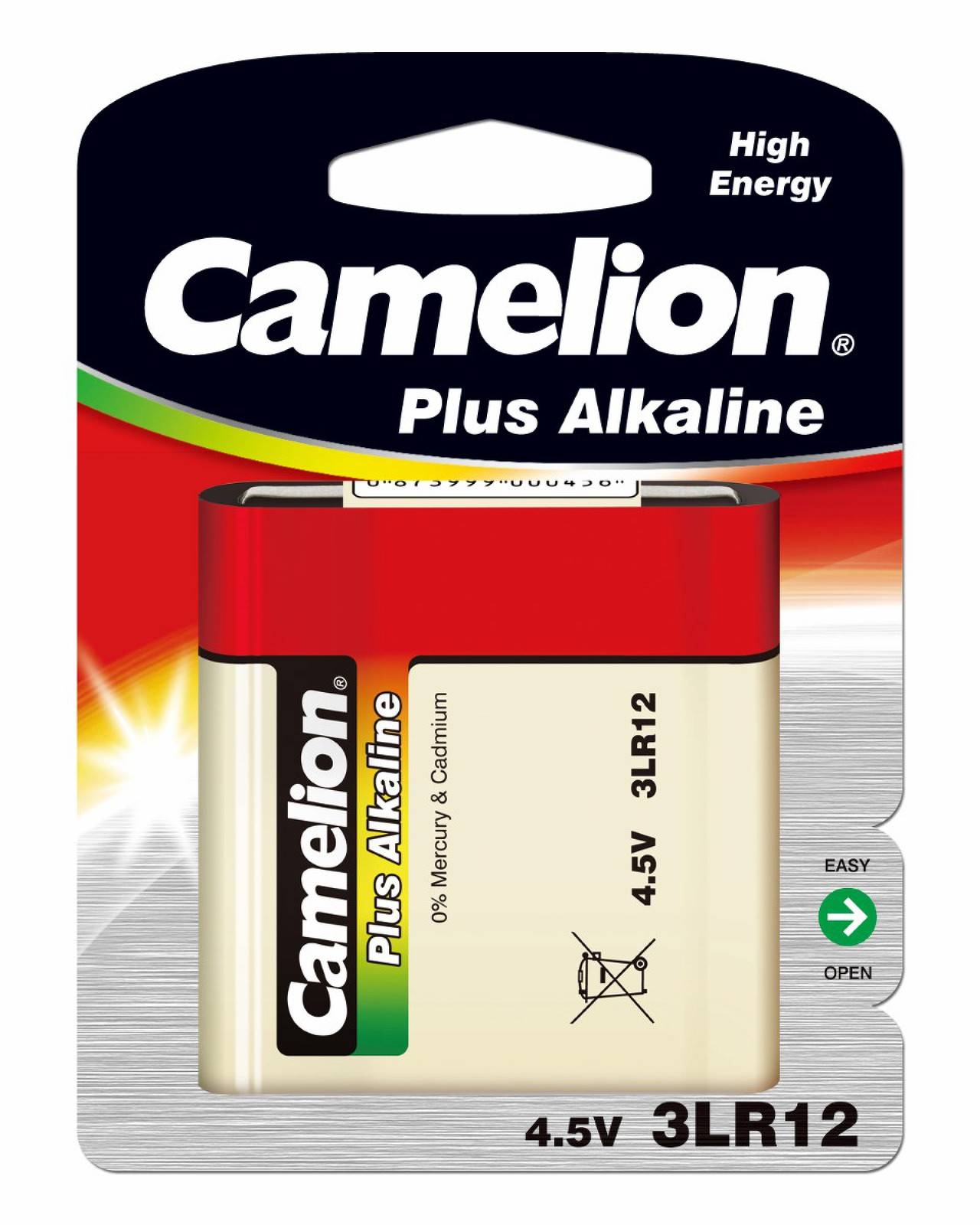 Batterie Camelion 3LR12 Flachbatterie 4,5V 1er Blister, 4,5V, Alkaline