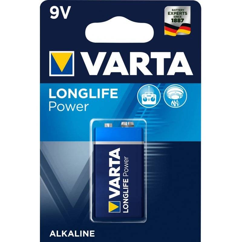 Batterie Varta 4922 9V-Blockbatterie 1er Blister, 9V, Alkaline