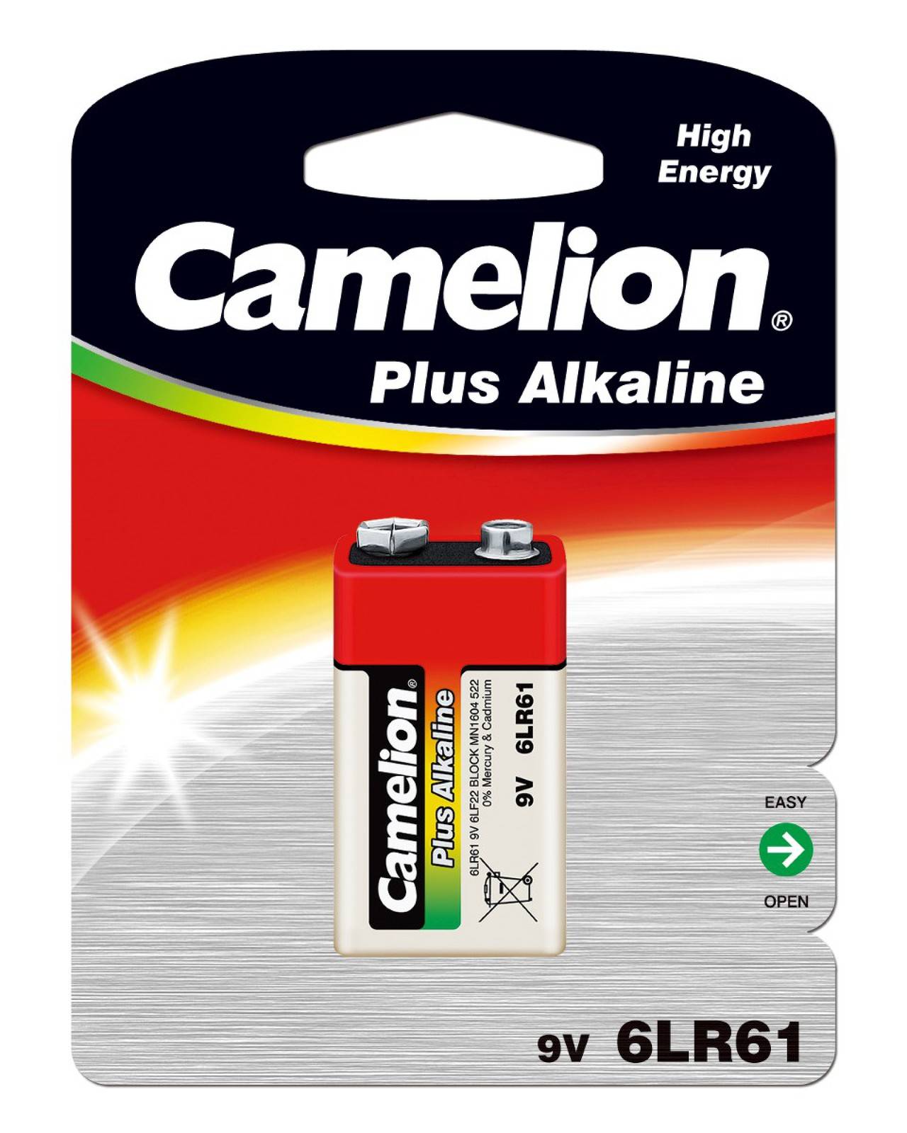 Batterie Camelion 6LR61 9-V-Block 1er Blister, 9V, Alkaline