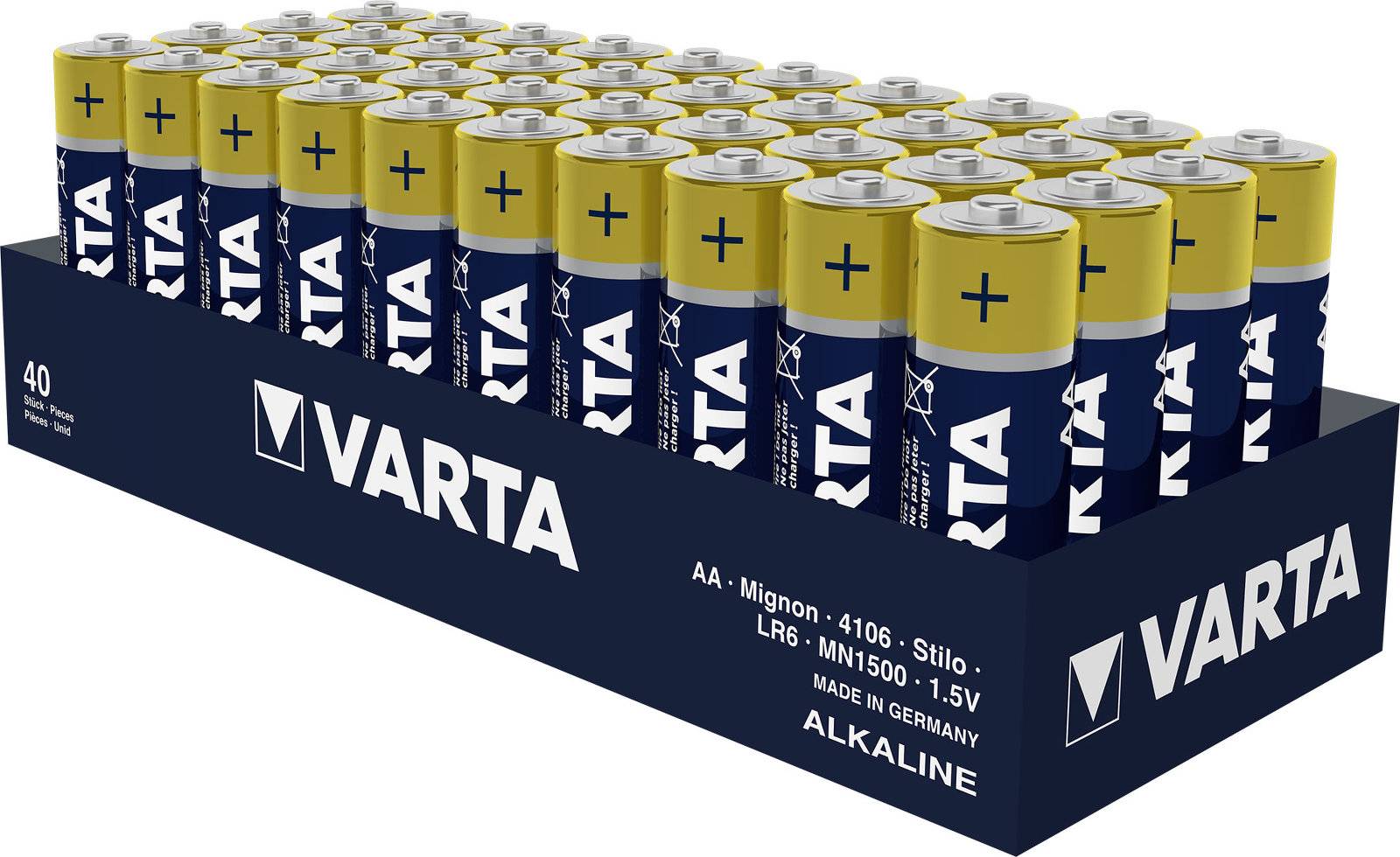 10 x Batterie Varta 4006 Industrial AA Mignonzelle 4er Folie, 1,5V, Alkaline