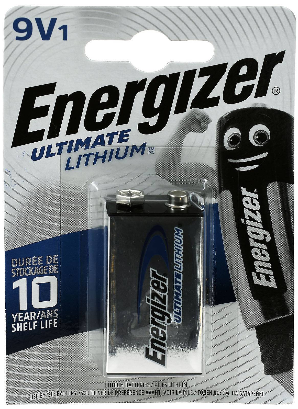 Energizer Ultimate Lithium Batterie 4022 9V-Block Blister, 9V, Lithium
