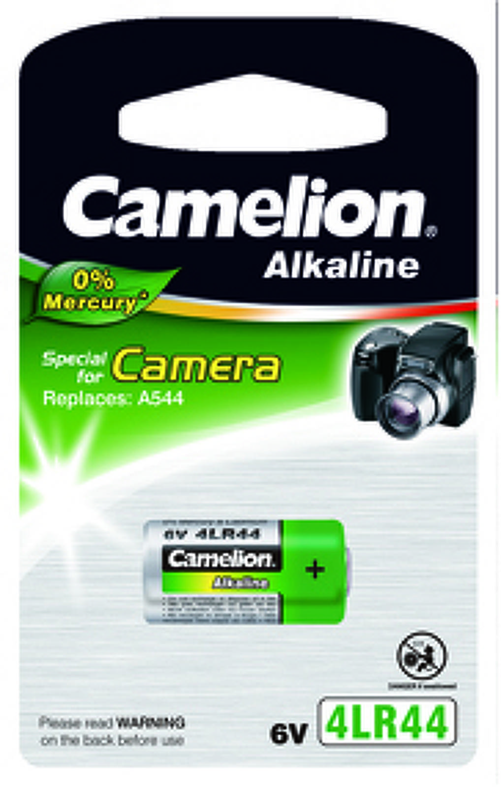 Batterie Camelion 4LR44 Alkaline, 6V, Alkaline