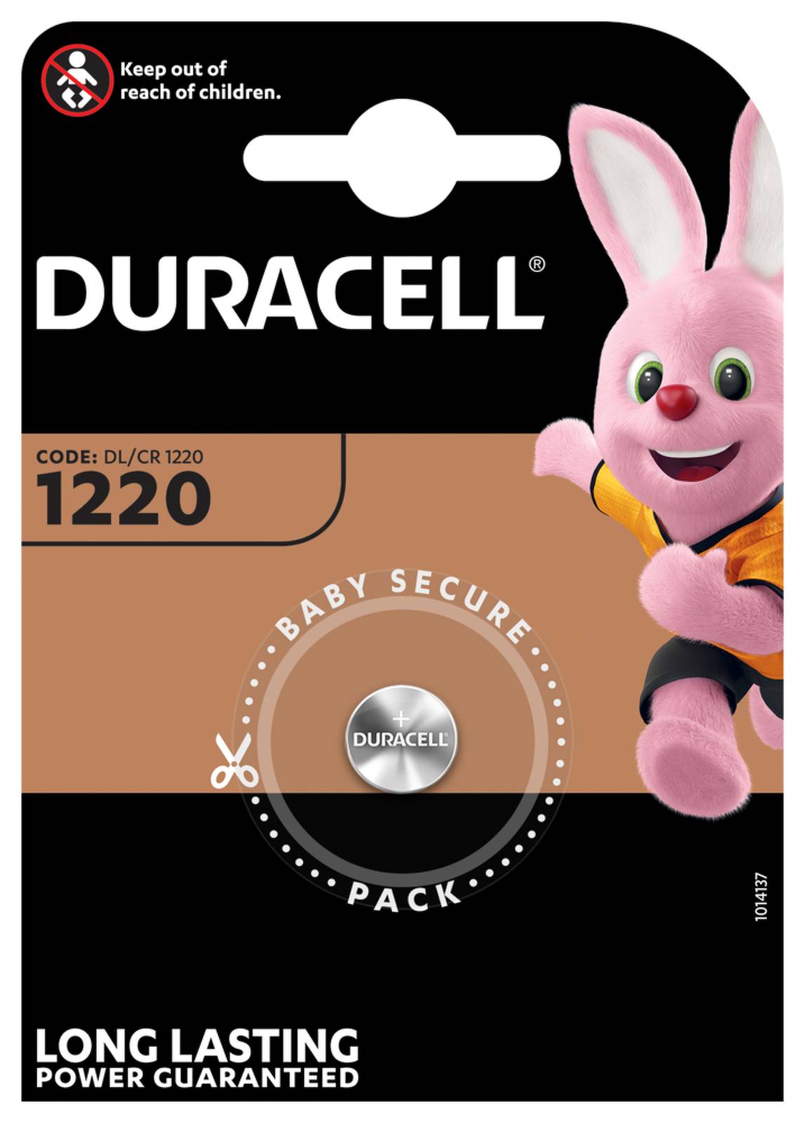 Lithium Knopfzelle Duracell CR1220 1er Blister, 3V, Lithium