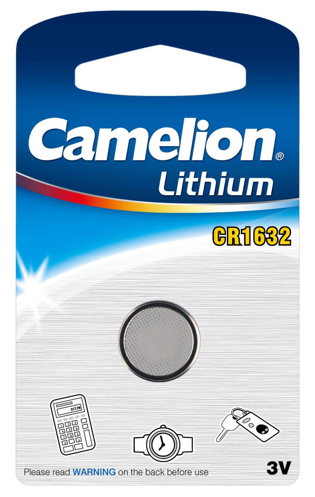 Lithium Knopfzelle Camelion CR1632 1er Blister, 3,0V, Lithium