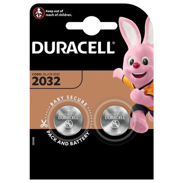Lithium Knopfzelle, Batterie Duracell CR2032 für Pokemon GO Plus 2er Blister, 2x3,0V, Lithium
