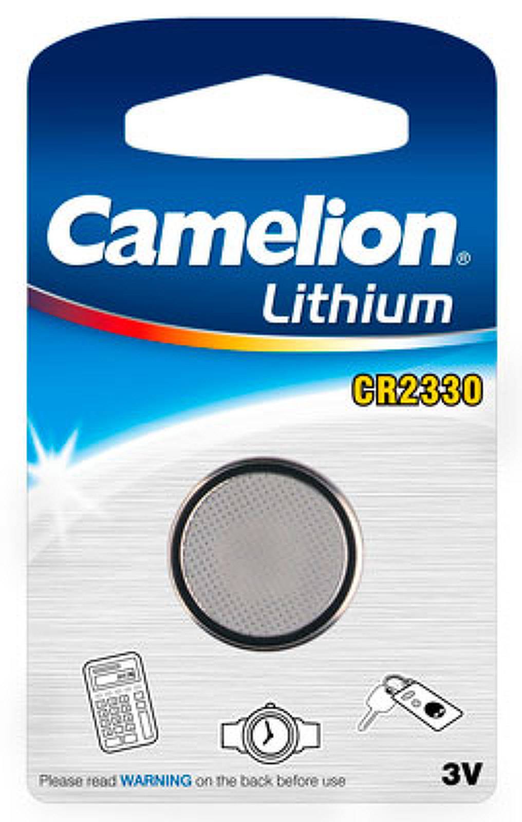 Lithium Knopfzelle Camelion CR2330 1er Blister, 3,0V, Lithium