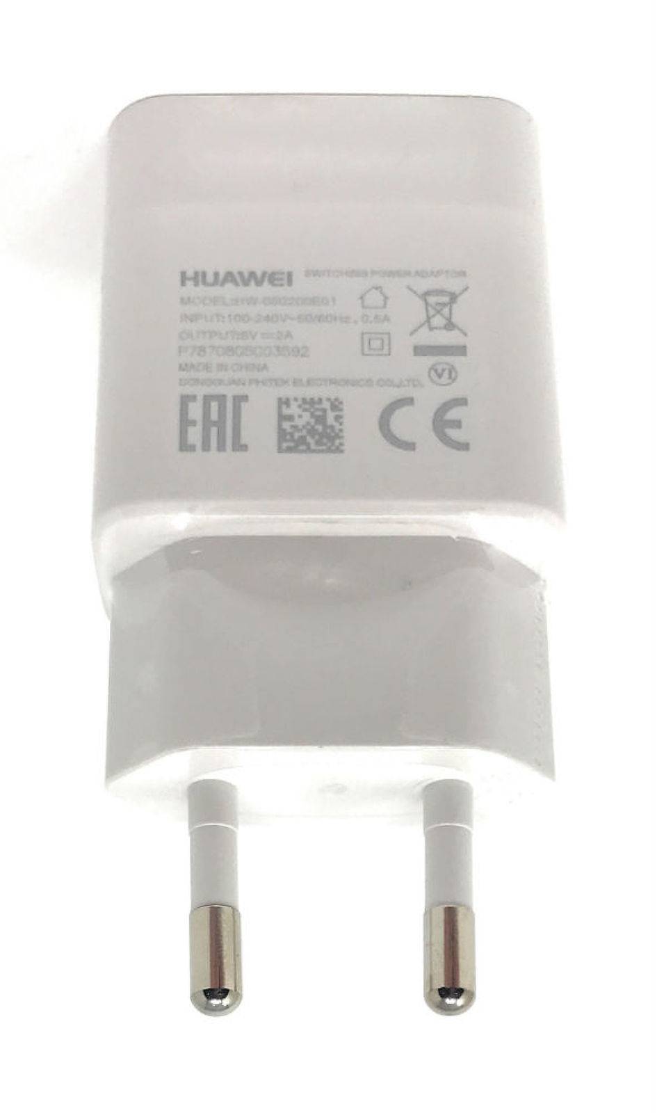 Original Huawei Ladegerät / Lade-Adapter für Huawei P8 Lite / P9 / P9 Plus / Y560 2,0Ah Weiß, 100-240V