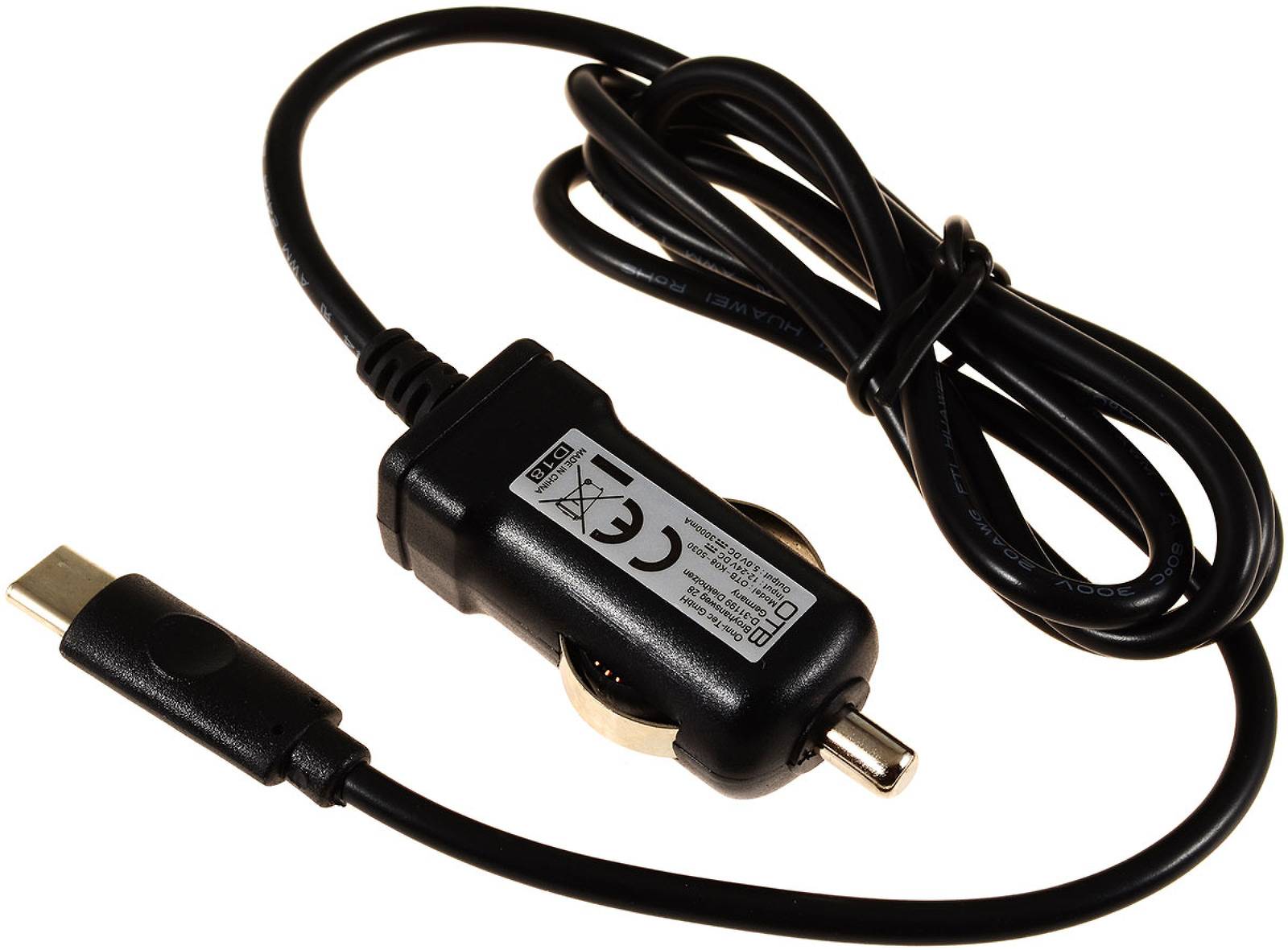 Powery KfZ Lade-Kabel / Ladegerät mit USB-C für Acer Liquid Jade Primo 3,0Ah, 12-24V