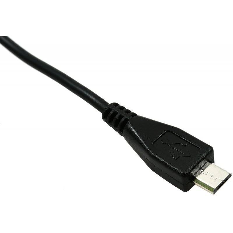 Powery KfZ-Ladekabel mit Micro-USB 1A Schwarz für LG F70, 12V-24V