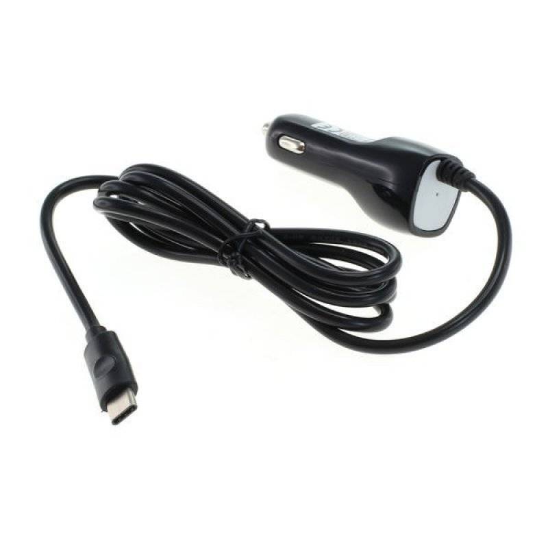 Powery KfZ-Ladekabel / Ladegerät / Autoladegerät Typ C (USB-C) 1A für Zigarettenanzünder, 12V