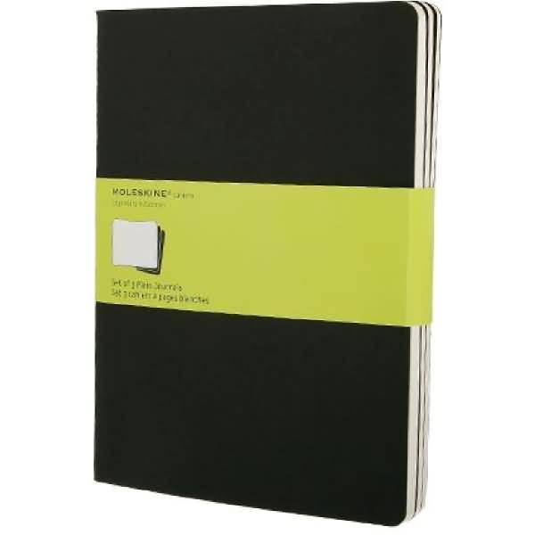 Notizheft Cahier XL 19x25cm VE=3 Stück blanko schwarz