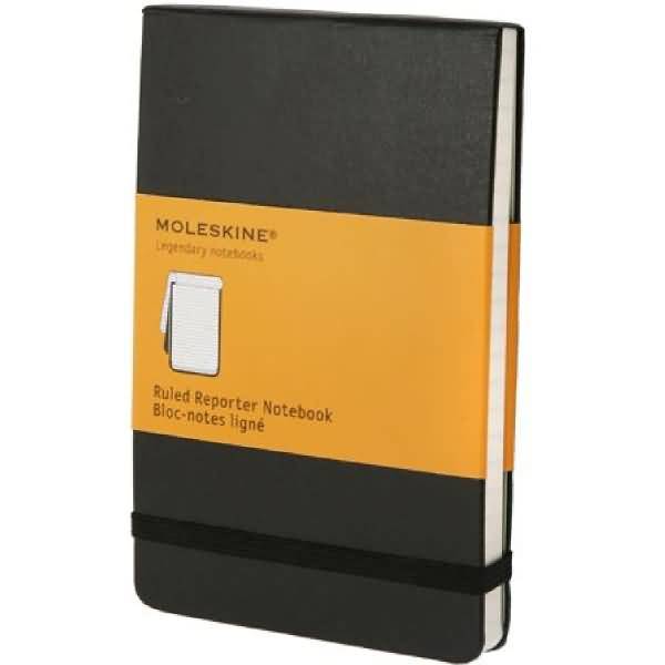 Notizblock Reporter P A6 9x14cm liniert Hardcover schwarz
