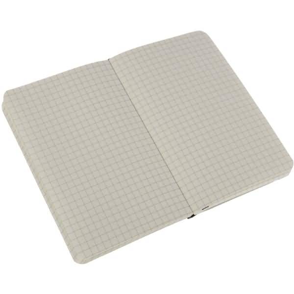 Notizbuch P A6 9x14cm kariert Softcover schwarz