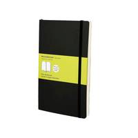 Moleskine Classic, Monochromatisch, Schwarz, 192 Blätter, Matt, Softcover, Erwachsener