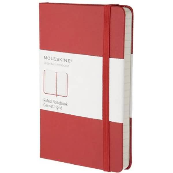 Notizbuch P A6 9x14cm liniert Hardcover rot