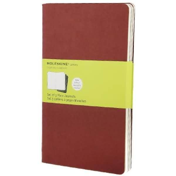 Notizheft Cahier L A5 13x21cm VE=3 Stück blanko preiselbeerrot