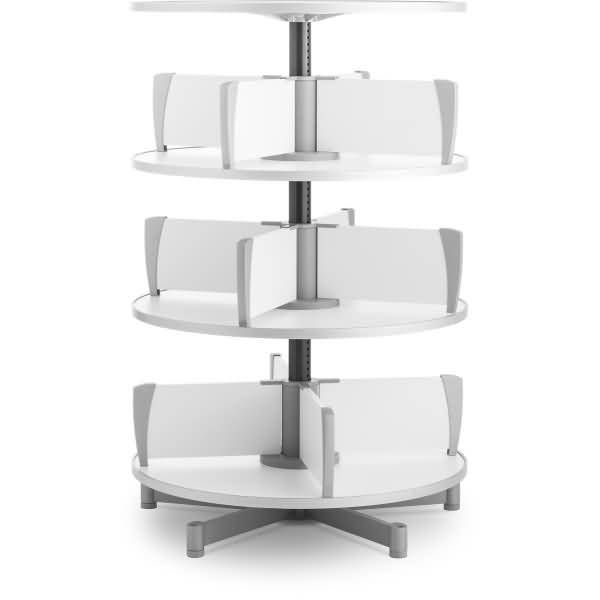 Ordnerdrehsäule Multifile 3 Etagen 72 Ordner weiß