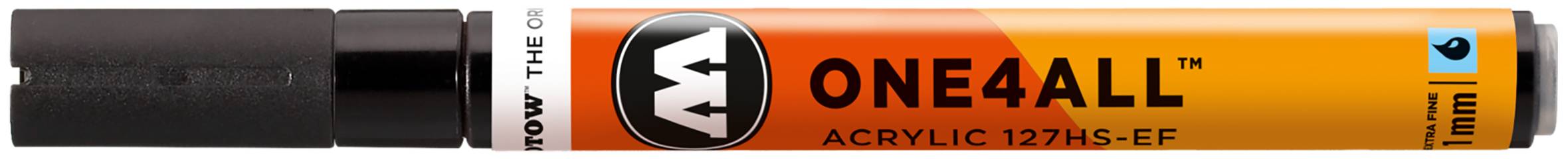 Acrylmarker ONE4ALL ACRYLIC 127 HS-EF, 1mm, Nr. 180, signalschwarz
