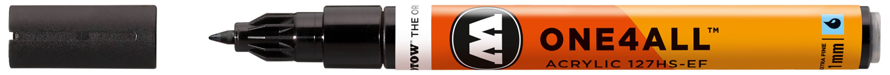 Acrylmarker ONE4ALL ACRYLIC 127 HS-EF, 1mm, Nr. 180, signalschwarz