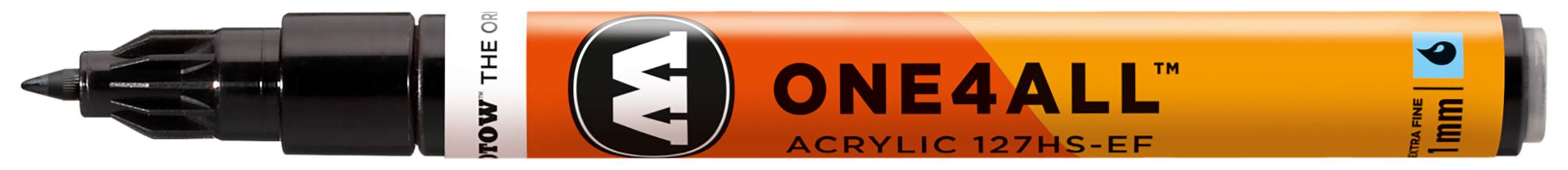 Acrylmarker ONE4ALL ACRYLIC 127 HS-EF, 1mm, Nr. 180, signalschwarz