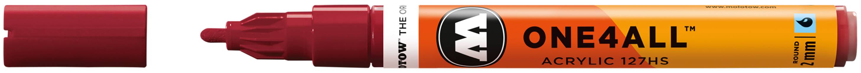 Acrylmarker ONE4ALL ACRYLIC 127HS 2mm, Nr. 086, burgundrot