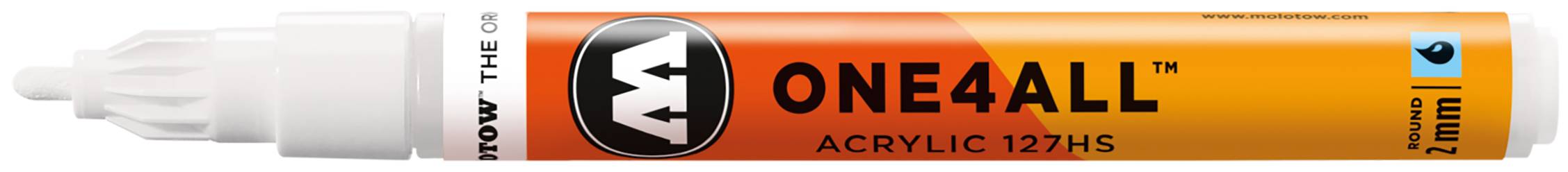 Acrylmarker ONE4ALL ACRYLIC 127HS 2mm, Nr. 160, signalweiss