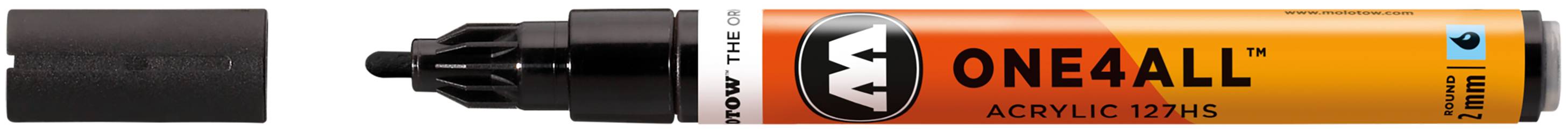 Acrylmarker ONE4ALL ACRYLIC 127HS 2mm, Nr. 180, signalschwarz