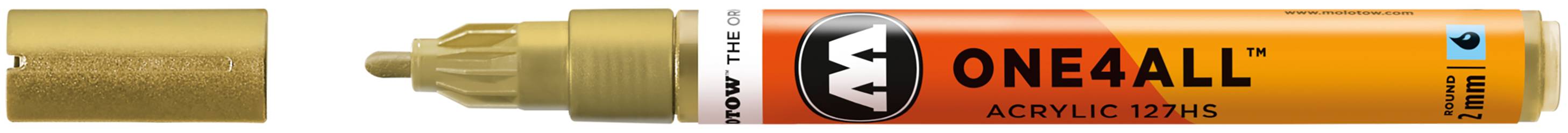 Acrylmarker ONE4ALL ACRYLIC 127HS 2mm, Nr. 228, metallic gold
