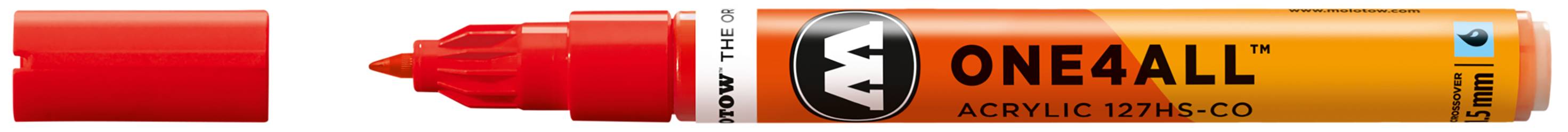 Acrylmarker ONE4ALL ACRYLIC 127 HS-CO 1,5mm, Nr. 013, verkehrsrot