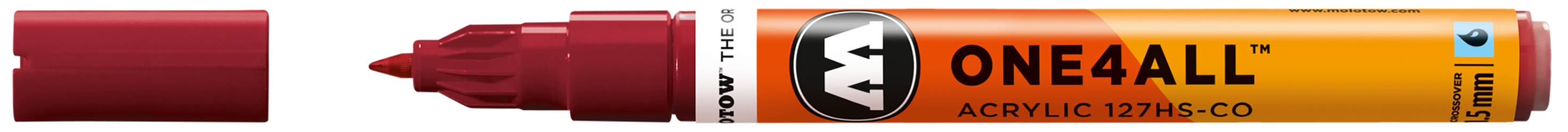 Acrylmarker ONE4ALL ACRYLIC 127 HS-CO 1,5mm, Nr. 086, burgundrot