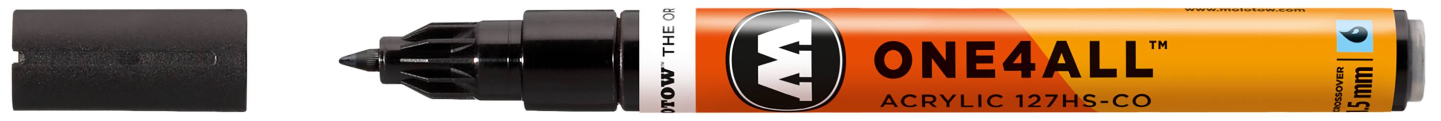 Acrylmarker ONE4ALL ACRYLIC 127 HS-CO 1,5mm, Nr. 180, signalschwarz