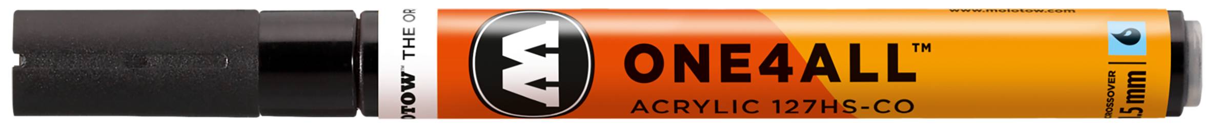 Acrylmarker ONE4ALL ACRYLIC 127 HS-CO 1,5mm, Nr. 180, signalschwarz