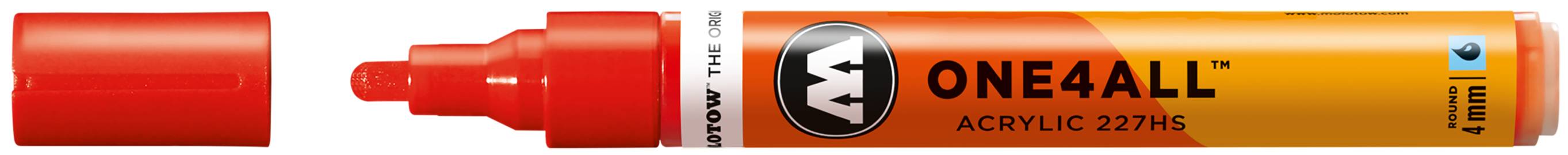 Acrylmarker ONE4ALL ACRYLIC 227HS 4mm, Nr. 013, verkehrsrot