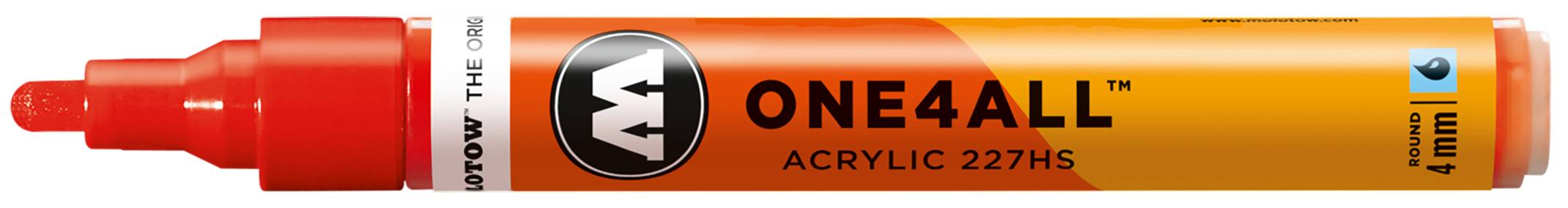 Acrylmarker ONE4ALL ACRYLIC 227HS 4mm, Nr. 013, verkehrsrot