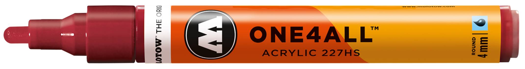 Acrylmarker ONE4ALL ACRYLIC 227HS 4mm, Nr. 086, burgundrot