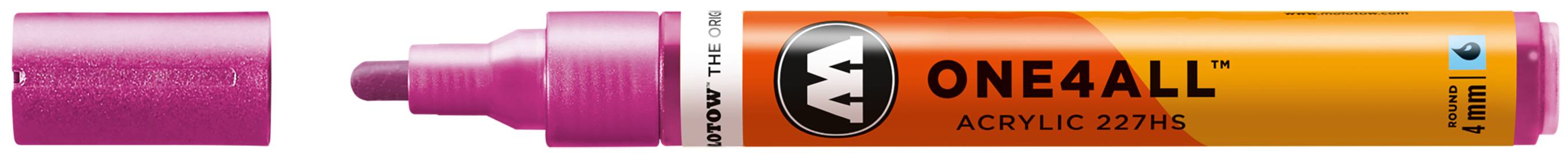 Acrylmarker ONE4ALL ACRYLIC 227HS 4mm, Nr. 225, metallic pink
