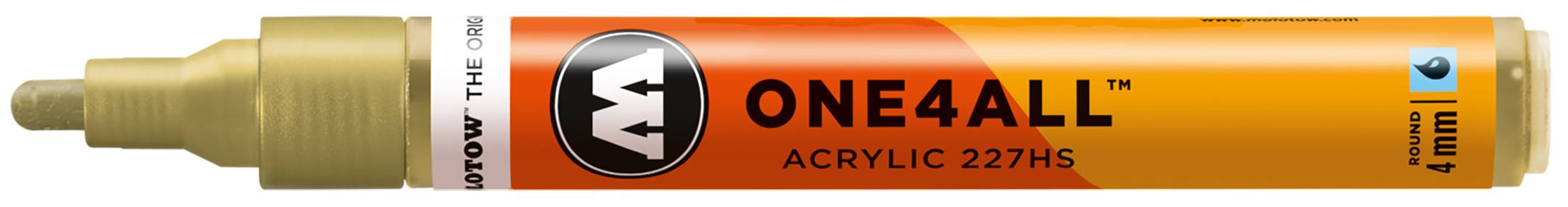 Acrylmarker ONE4ALL ACRYLIC 227HS 4mm, Nr. 228, metallic gold