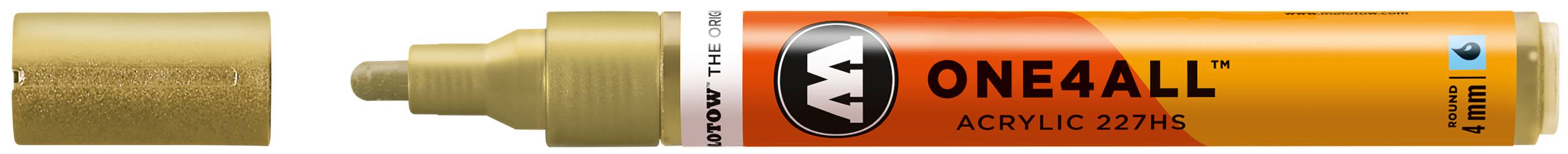 Acrylmarker ONE4ALL ACRYLIC 227HS 4mm, Nr. 228, metallic gold