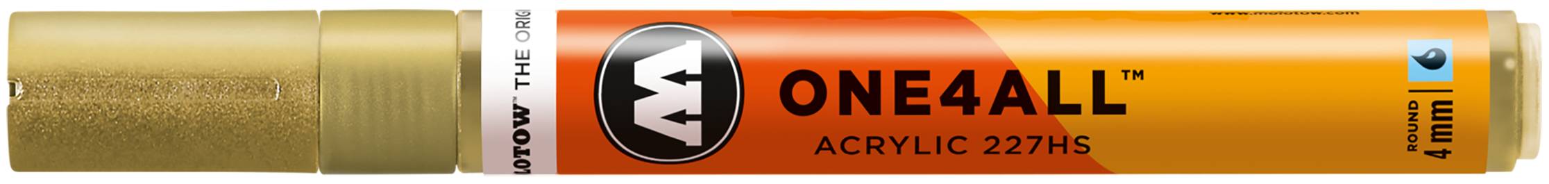 Acrylmarker ONE4ALL ACRYLIC 227HS 4mm, Nr. 228, metallic gold