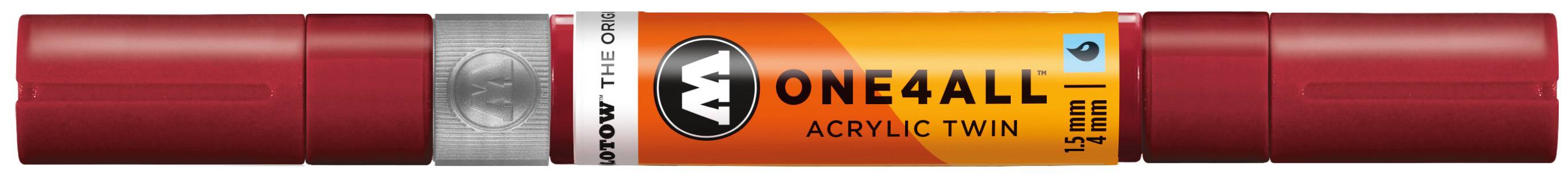 Permanentmarker One4All Acrylic Twin nachfüllbar 1,5 und 4mm burgundrot