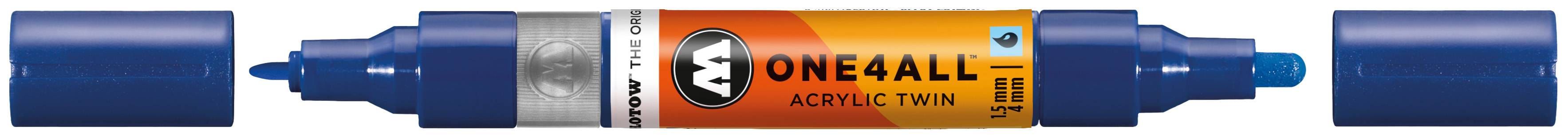 Acrylmarker ONE4ALL ACRYLIC TWIN 1,5-4mm, Nr. 204, echtblau