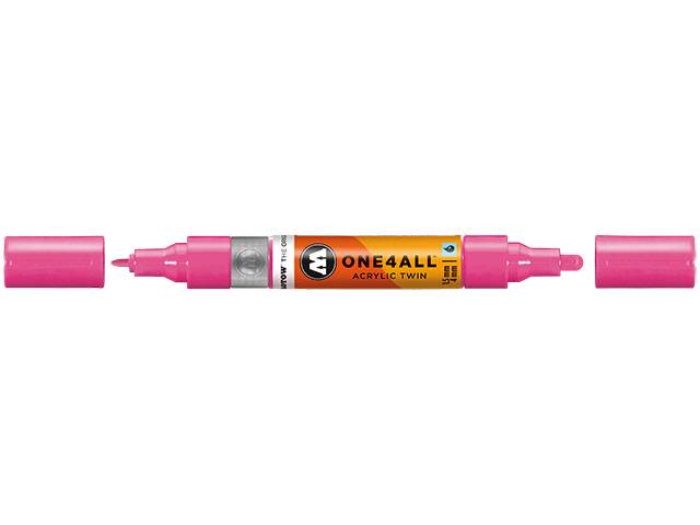 Permanentmarker One4All Acrylic Twin nachfüllbar 1,5 und 4mm neonpink