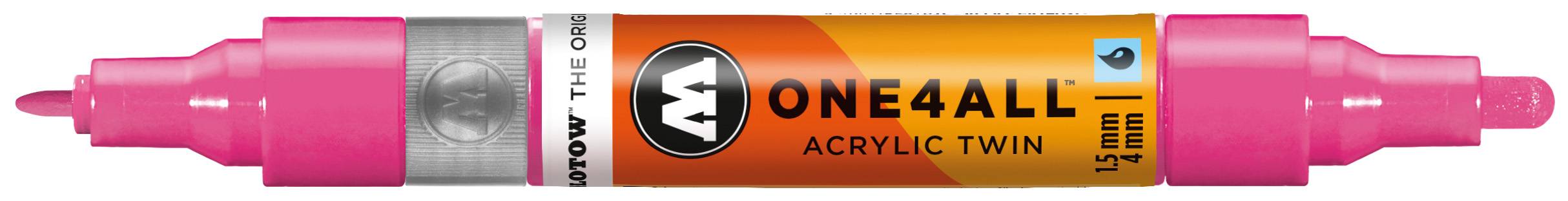 Permanentmarker One4All Acrylic Twin nachfüllbar 1,5 und 4mm neonpink