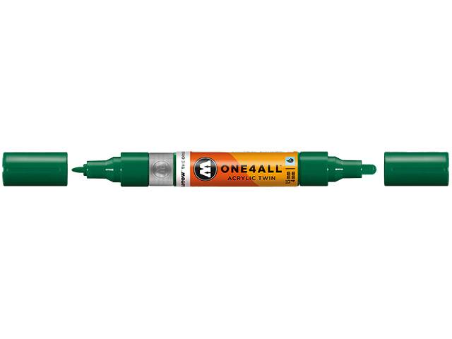 Permanentmarker One4All Acrylic Twin nachfüllbar 1,5 und 4mm mister green