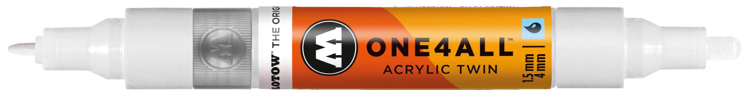 Permanentmarker One4All Acrylic Twin nachfüllbar 1,5 und 4mm signalweiß