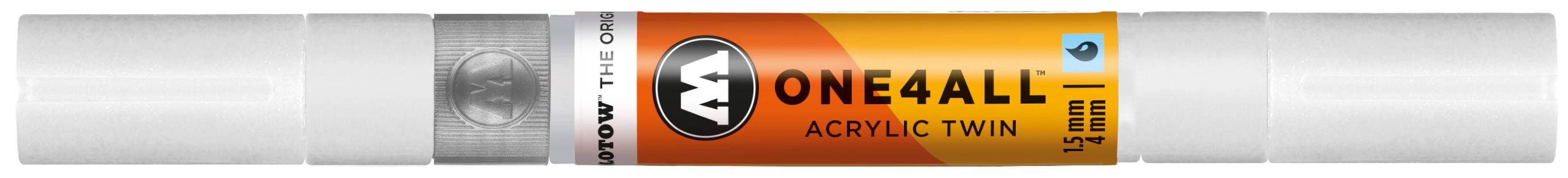 Permanentmarker One4All Acrylic Twin nachfüllbar 1,5 und 4mm signalweiß