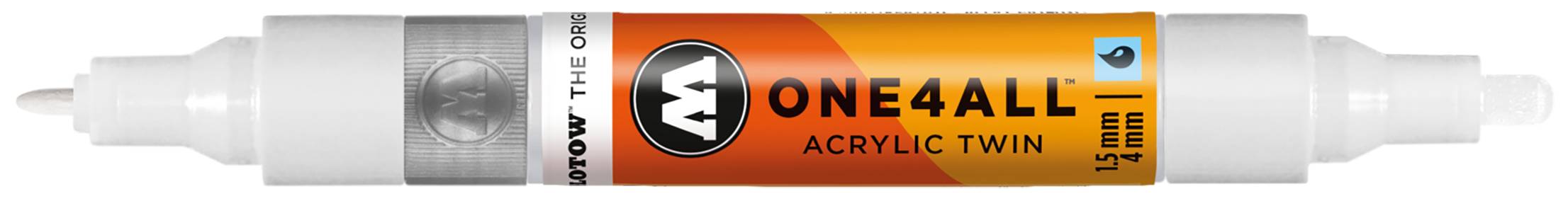Permanentmarker One4All Acrylic Twin nachfüllbar 1,5 und 4mm signalweiß