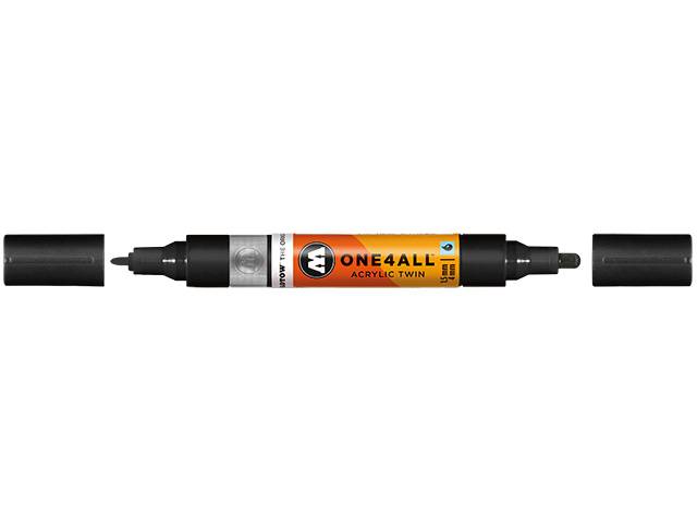 Permanentmarker One4All Acrylic Twin nachfüllbar 1,5 und 4mm signalschwarz